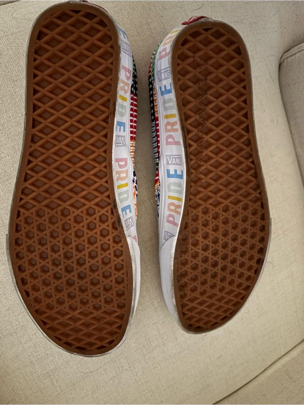 Vans Adult Unisex Slip-On Pride Rainbow Checkerboard Shoes